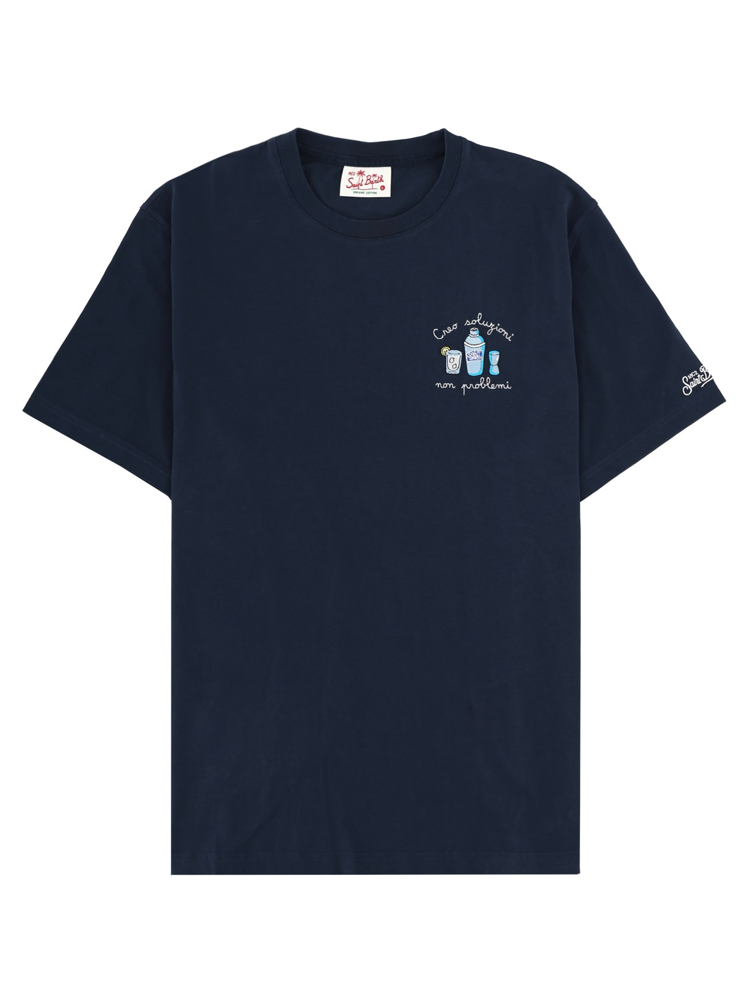 Mc2 Saint Barth T-shirt Con Ricamo In Blue