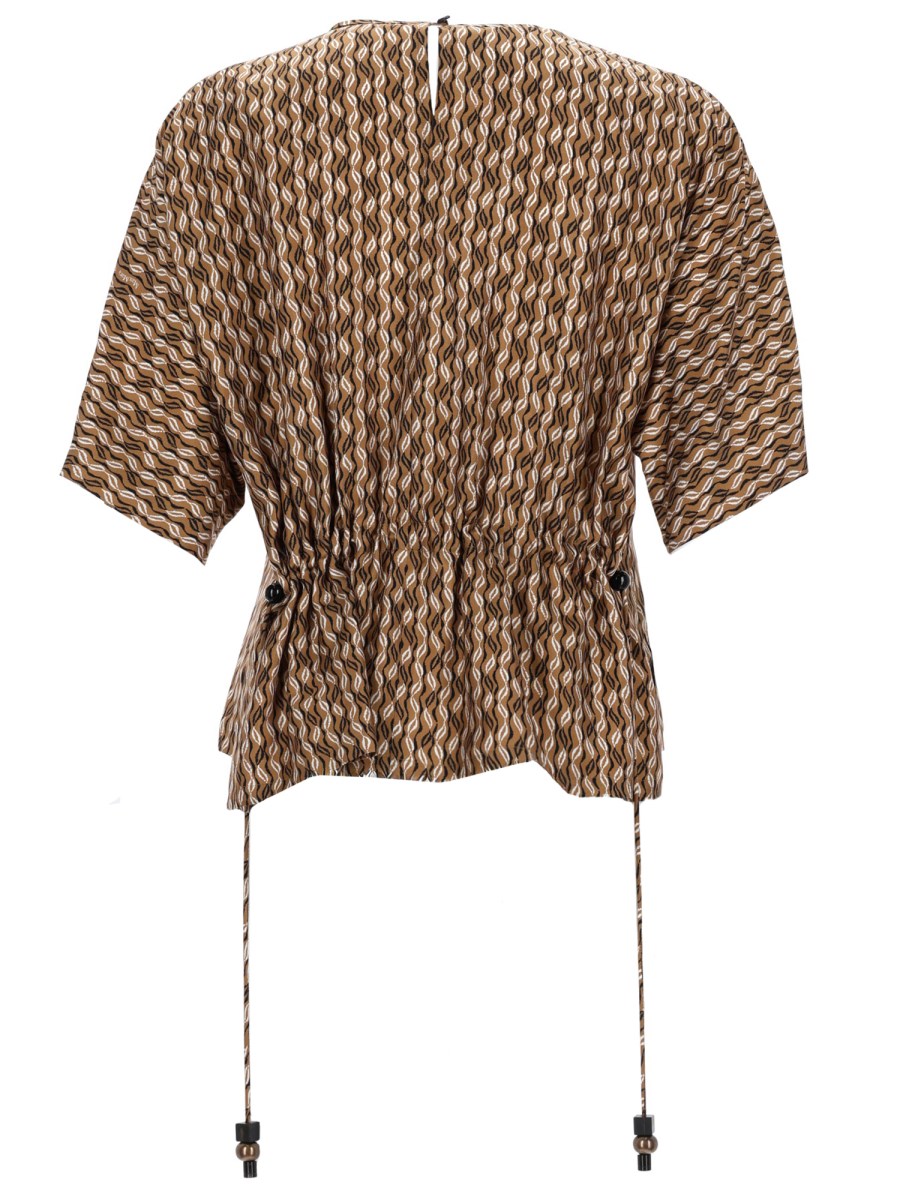 BLUSA IN SETA STAMPATA