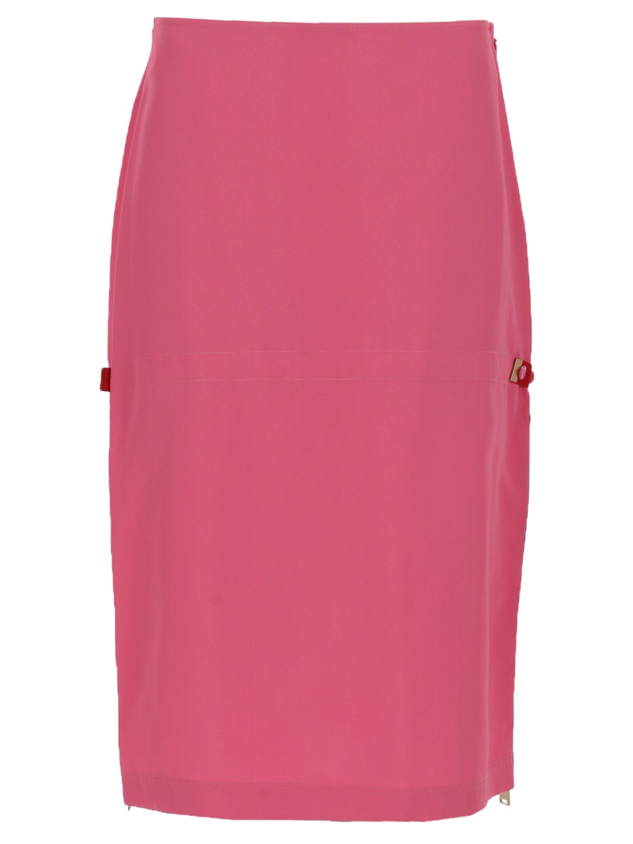 GONNA MIDI IN VISCOSA TECNICA