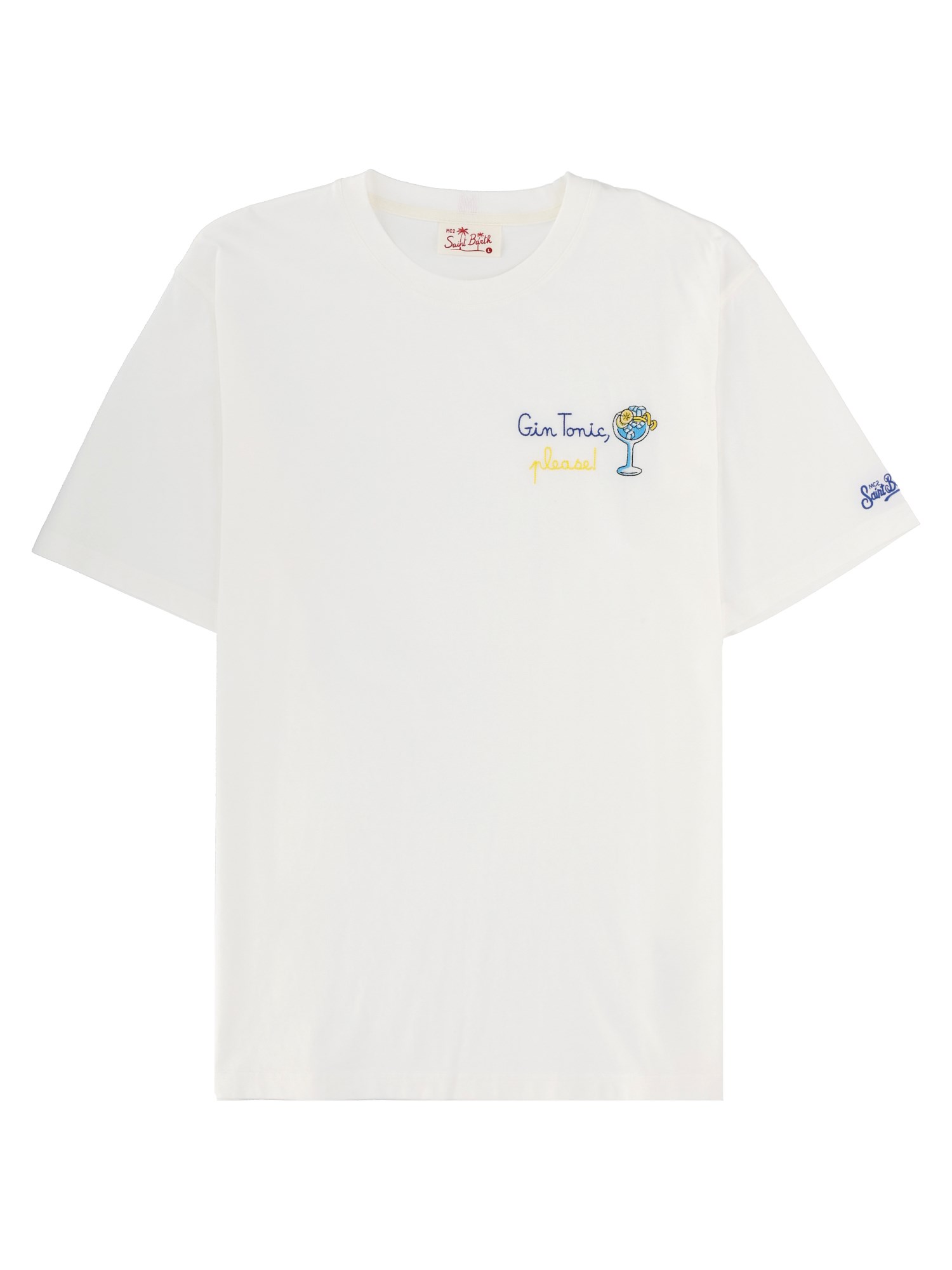 Mc2 Saint Barth T-shirt Con Ricamo In White