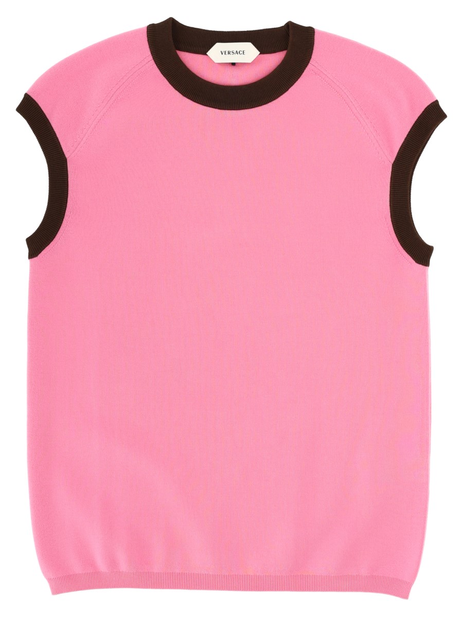 TOP IN MAGLIA DI COTONE