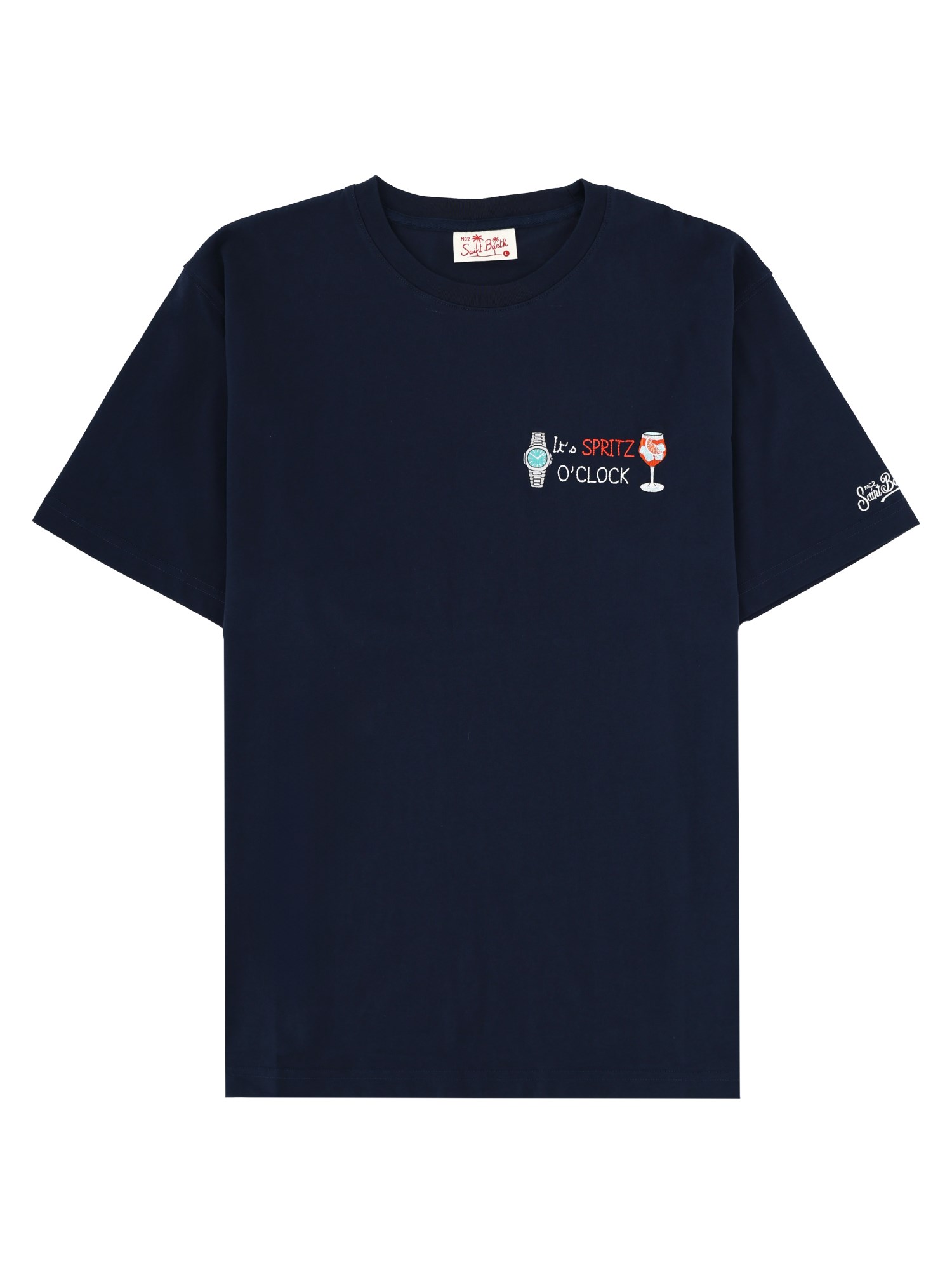 Mc2 Saint Barth T-shirt Con Ricamo In Blue
