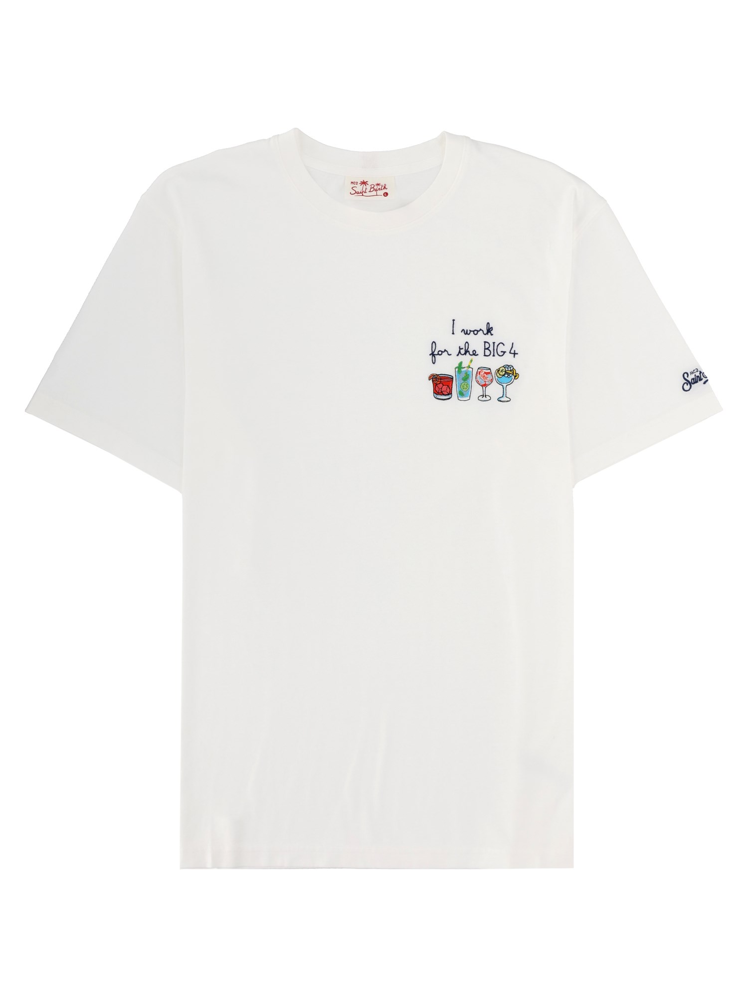 Mc2 Saint Barth T-shirt Con Ricamo In White