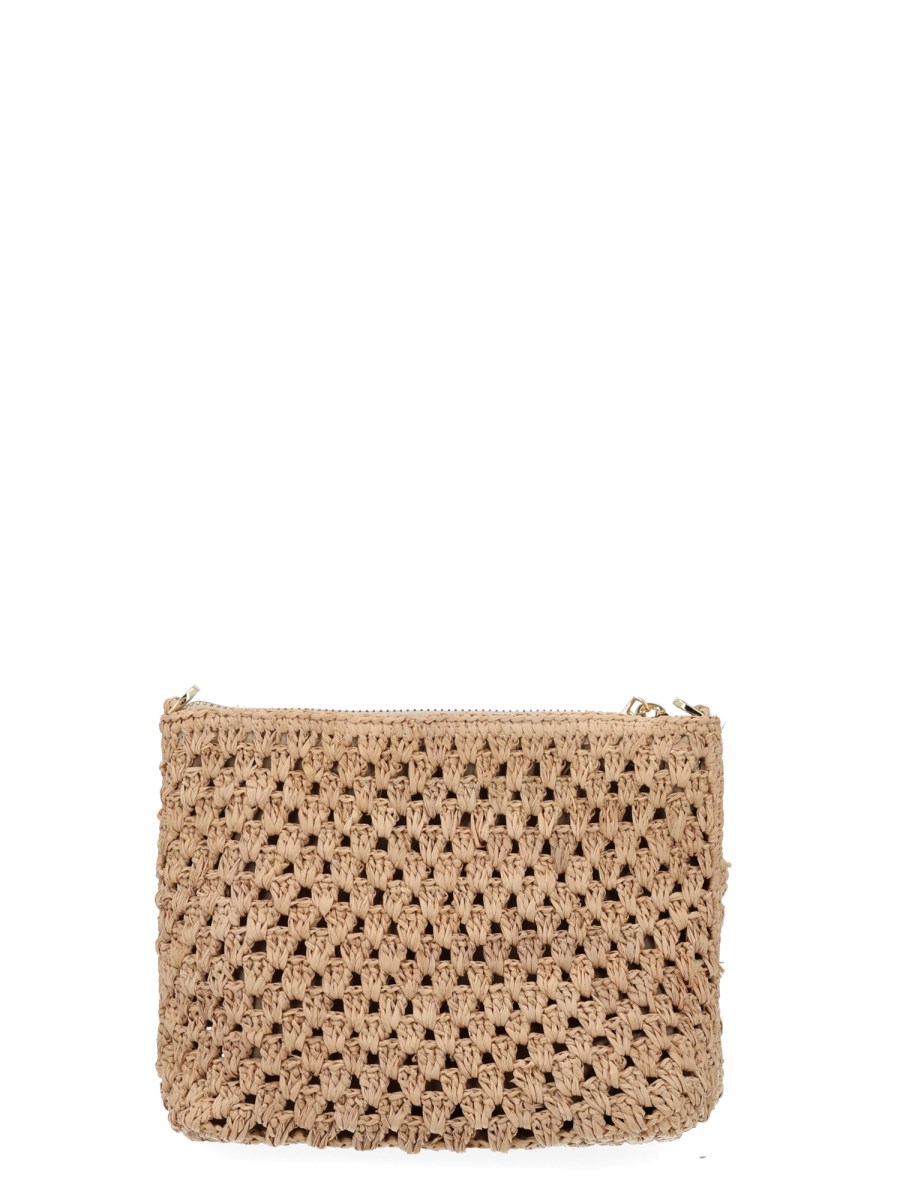 POCHETTE IN RAFFIA CON LOGO