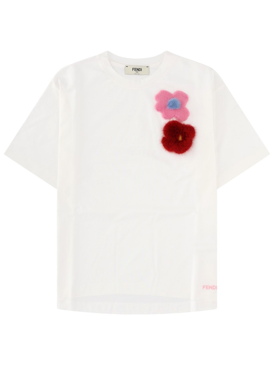 T-SHIRT CON SPILLE SUNNY SIDE FLOWERS