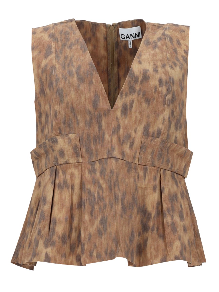 BLUSA IN COTONE CON STAMPA