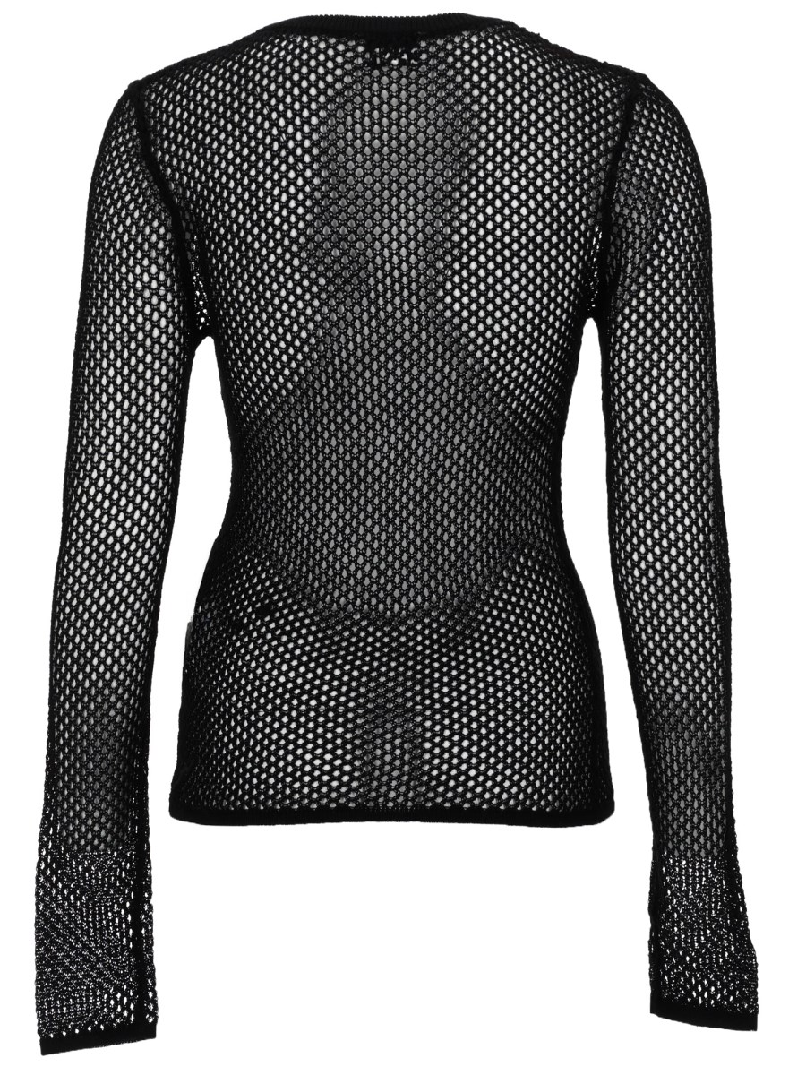 TOP IN MESH DI COTONE MERCERIZZATO