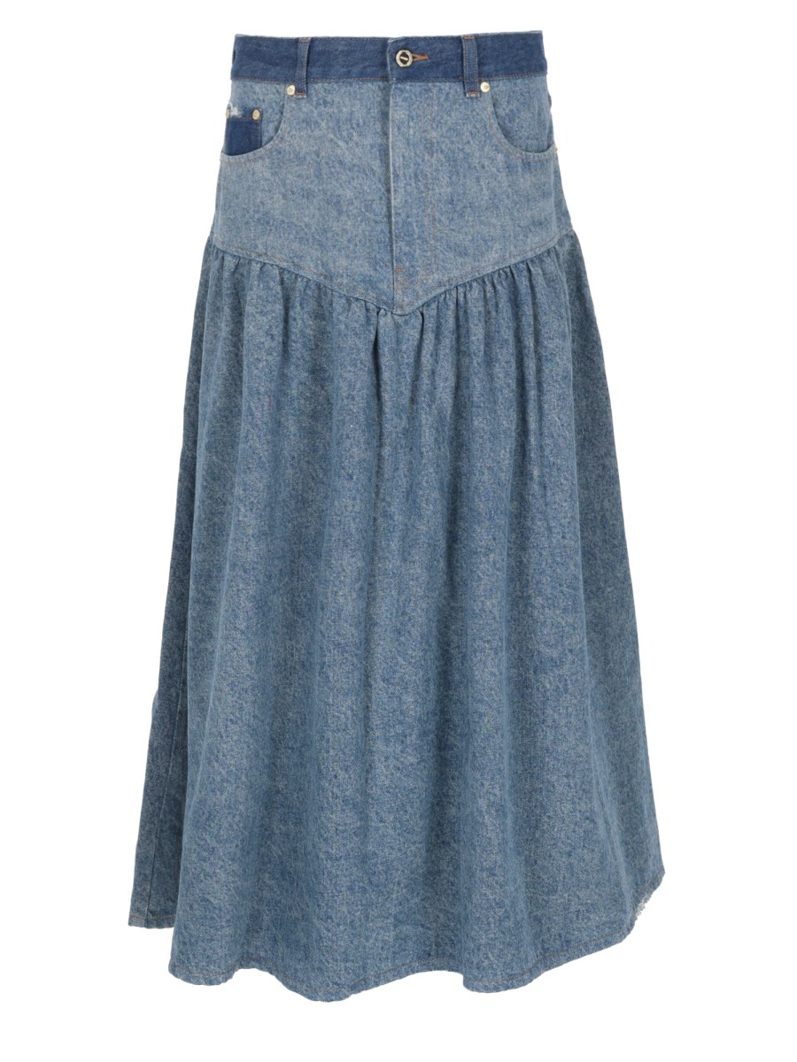 GONNA IN DENIM PATCHWORK