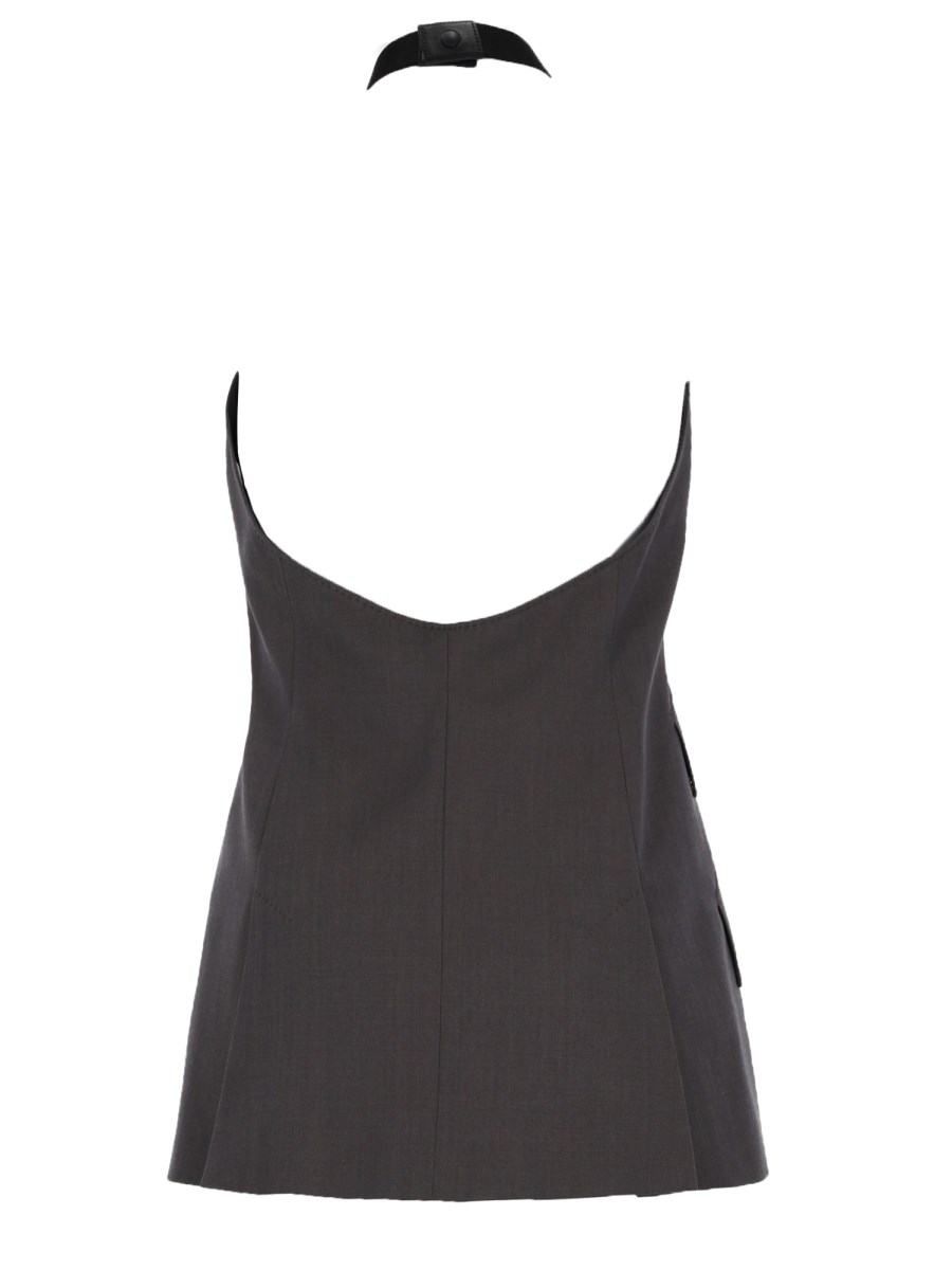 TOP SMANICATO IN LANA