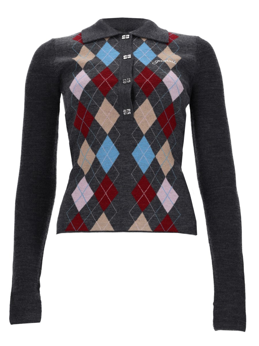 MAGLIA POLO A ROMBI