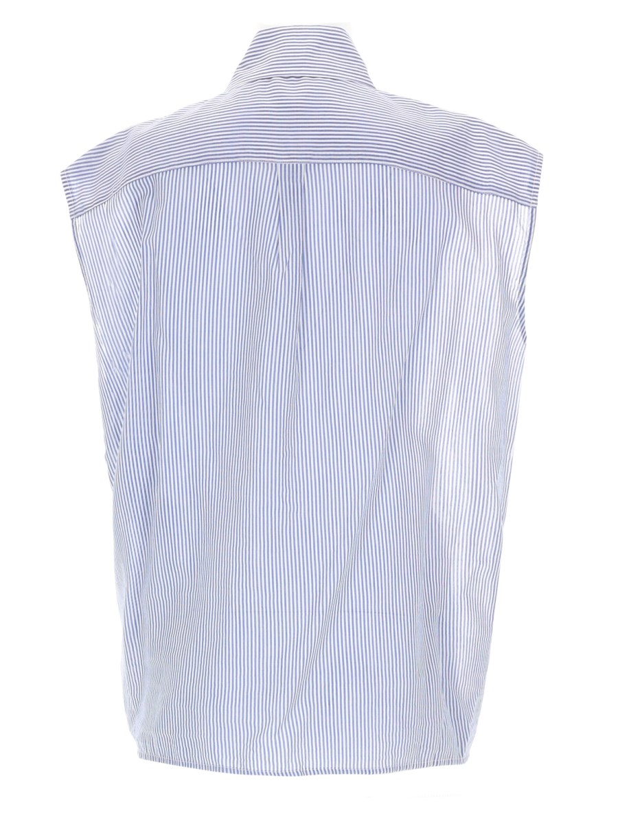 CAMICIA SMANICATA IN COTONE MISTO SETA