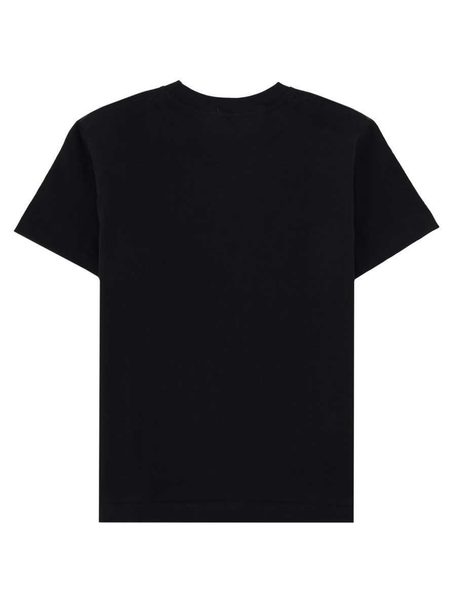 T-shirt con logo e stampa mimetica