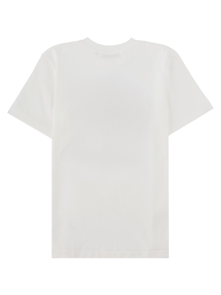 T-shirt con logo e stampa mimetica