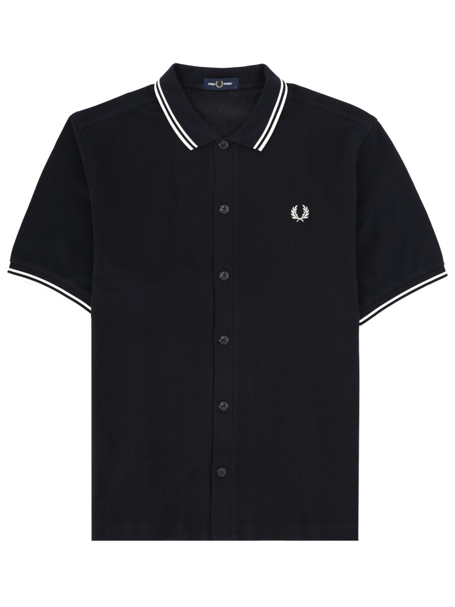 POLO CON BOTTONI E LOGO