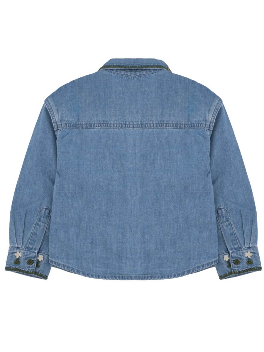 Camicia in denim con dettagli ricamati