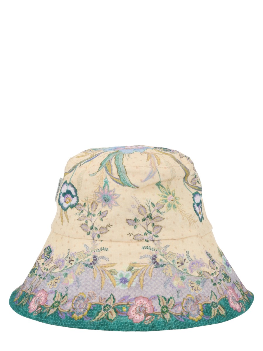 CAPPELLO BUCKET CON TESA LARGA STAMPATO