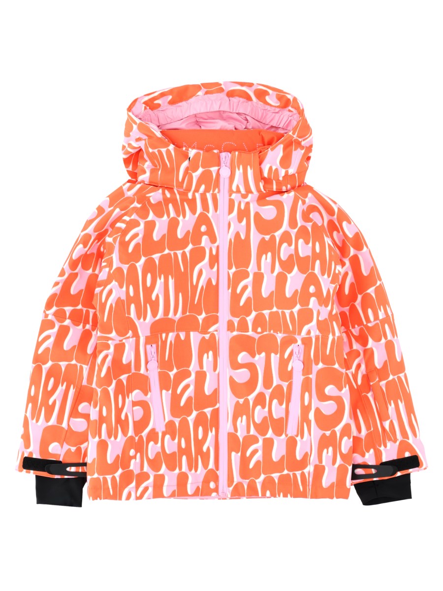 Piumino da neve con logo all-over