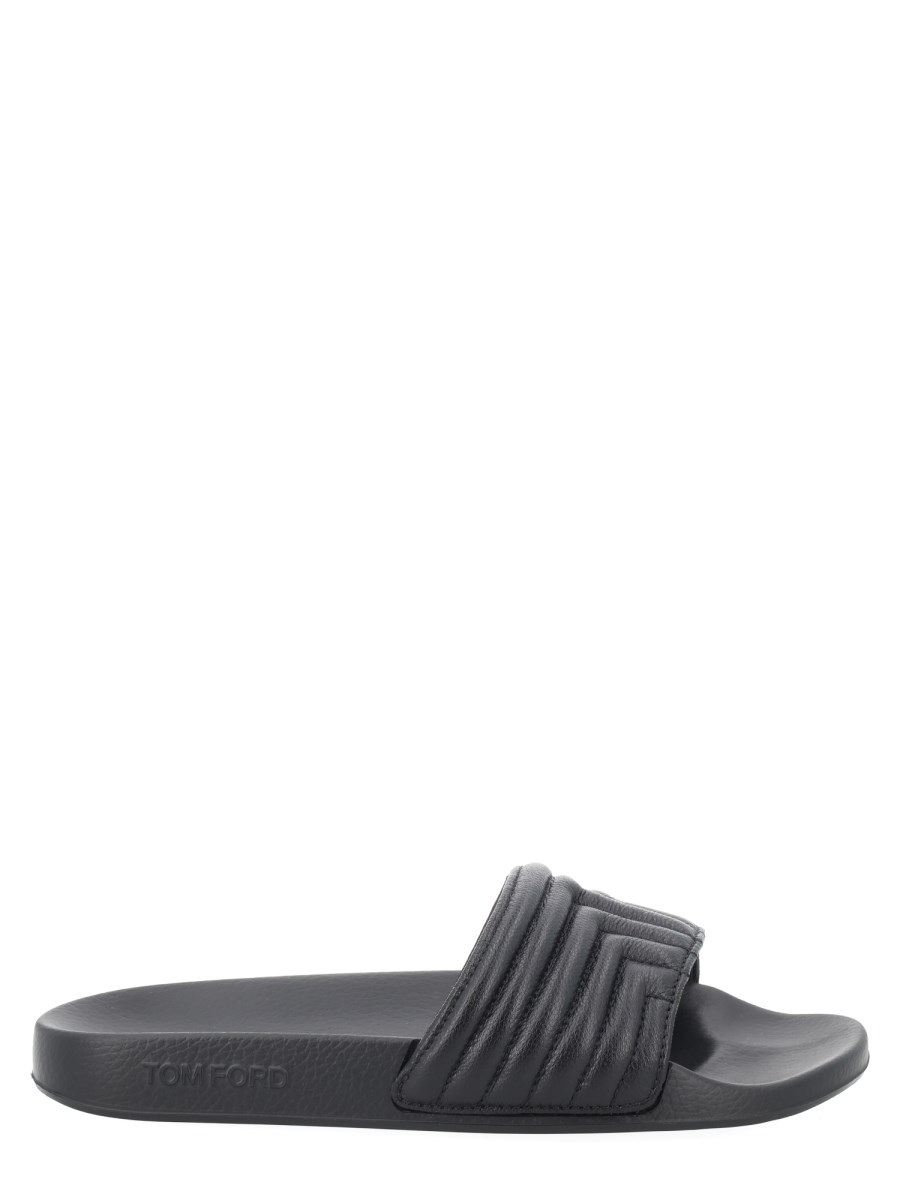 SANDALO SLIPPER IN PELLE