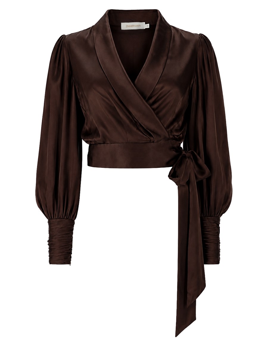 Blusa Wrap in Seta
