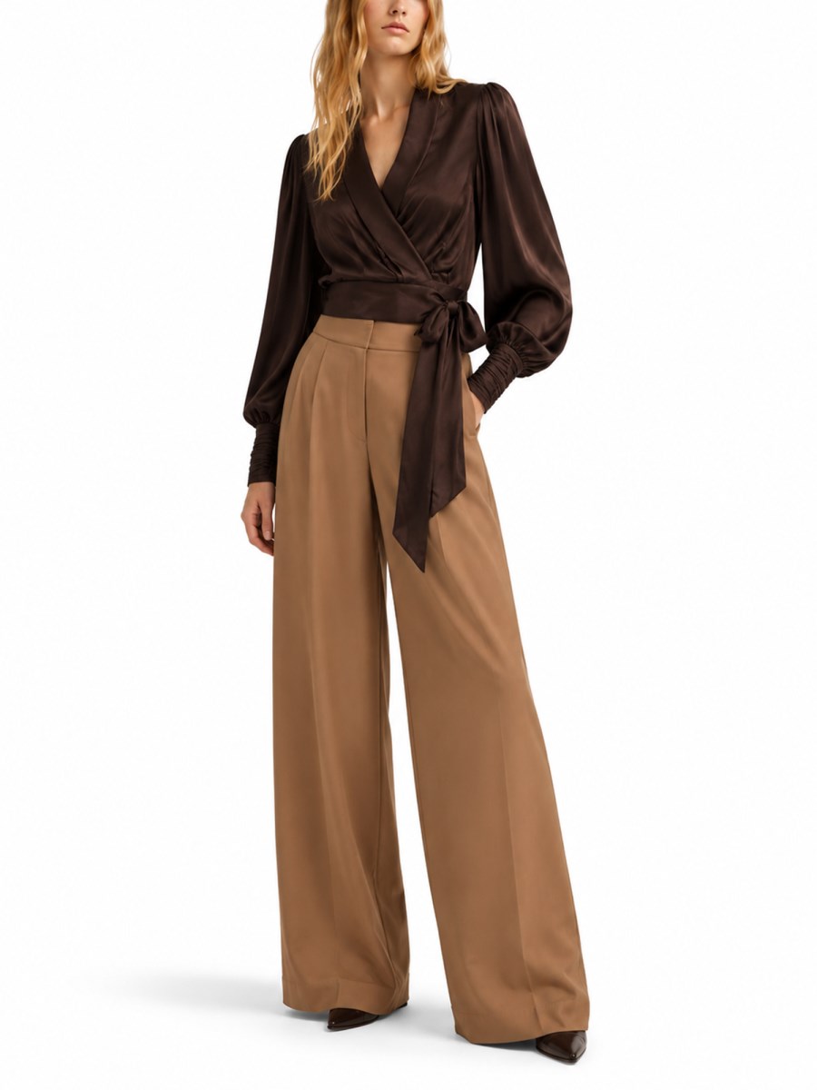 Blusa Wrap in Seta