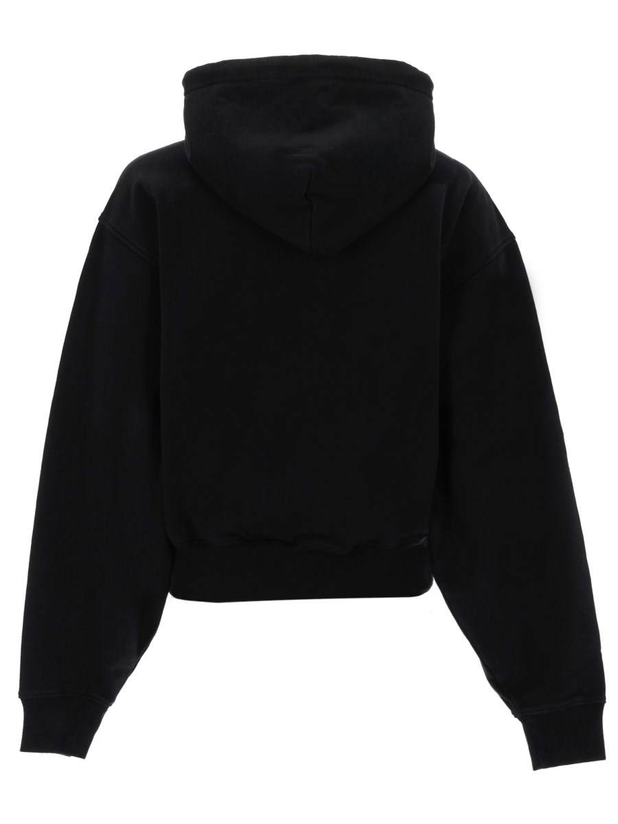 FELPA CON ZIP E CAPPUCCIO