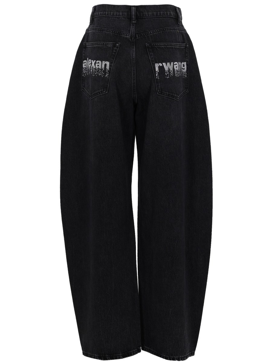JEANS BLOW UP CON LOGO IN STRASS