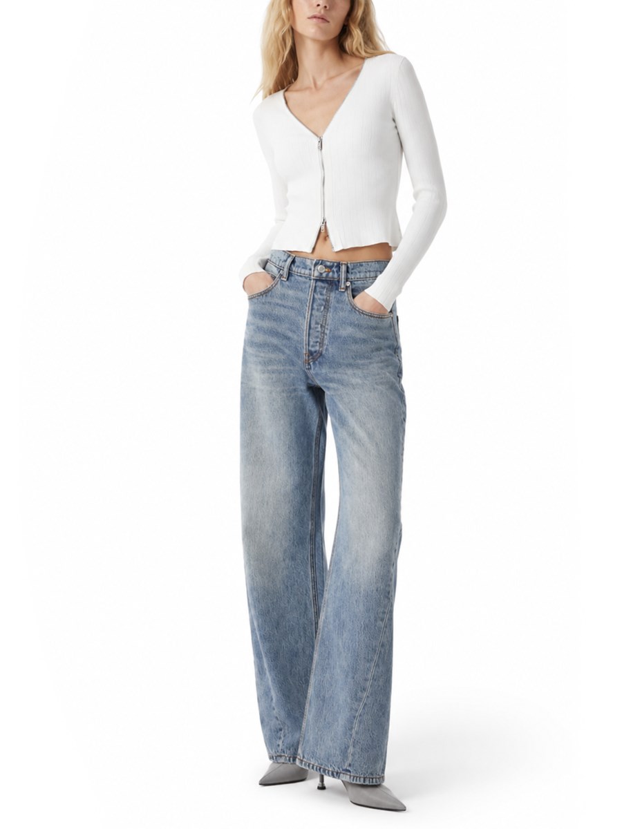 Jeans Float Con Tasca A Scomparsa