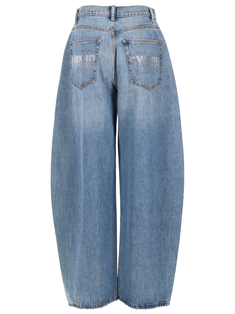 JEANS BLOW UP CON LOGO IN STRASS