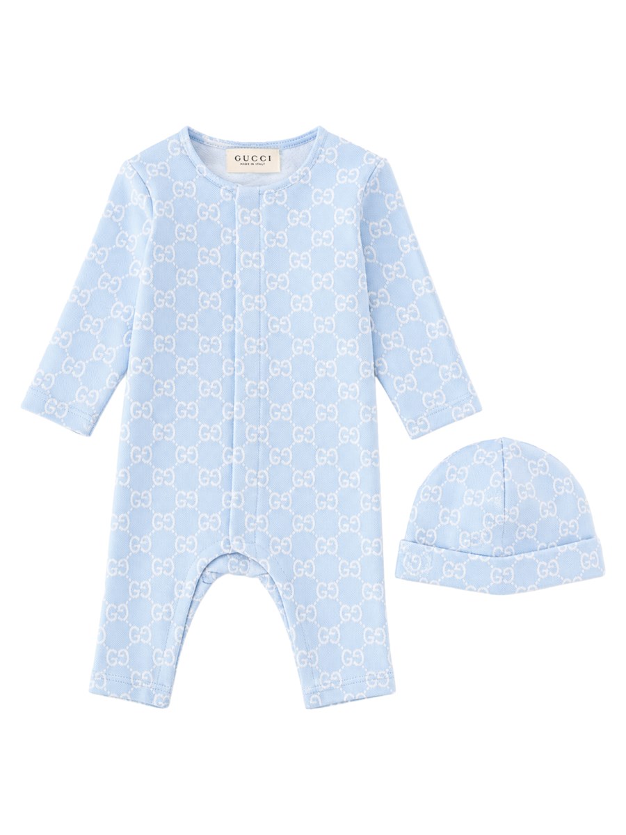 SET TUTINA E CAPPELLINO IN PIQUET DI COTONE GG