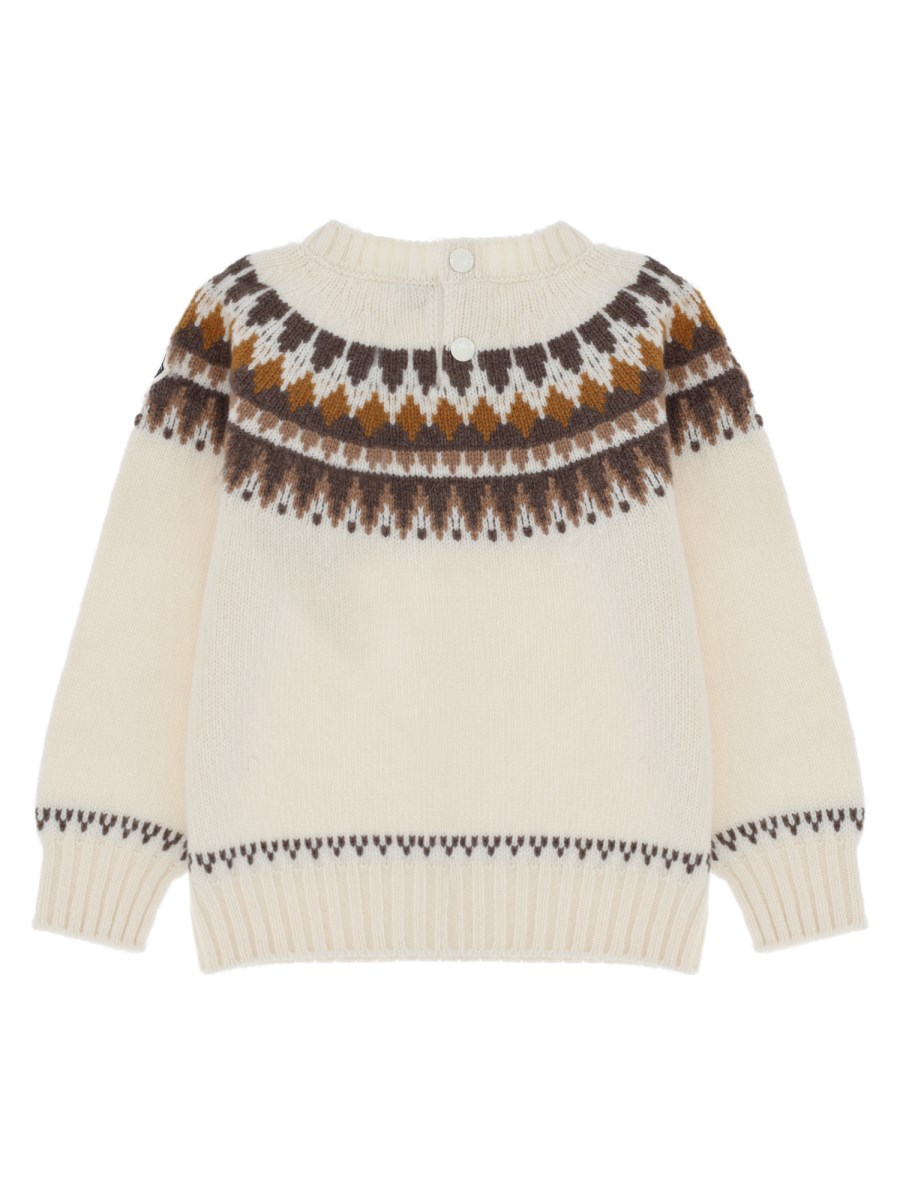 Maglione girocollo da neonato con motivo geometrico