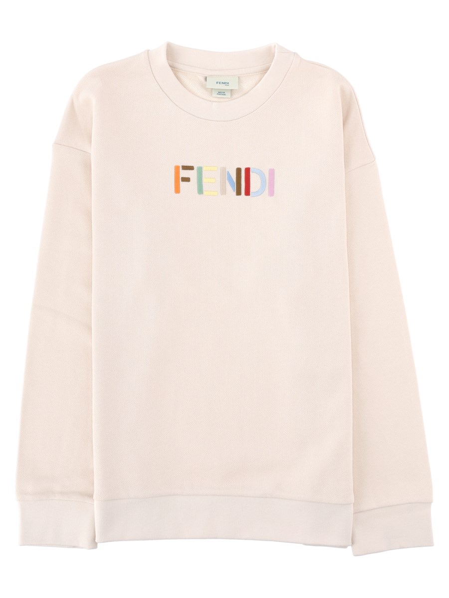 FELPA GIROCOLLO CON LOGO MULTICOLOR