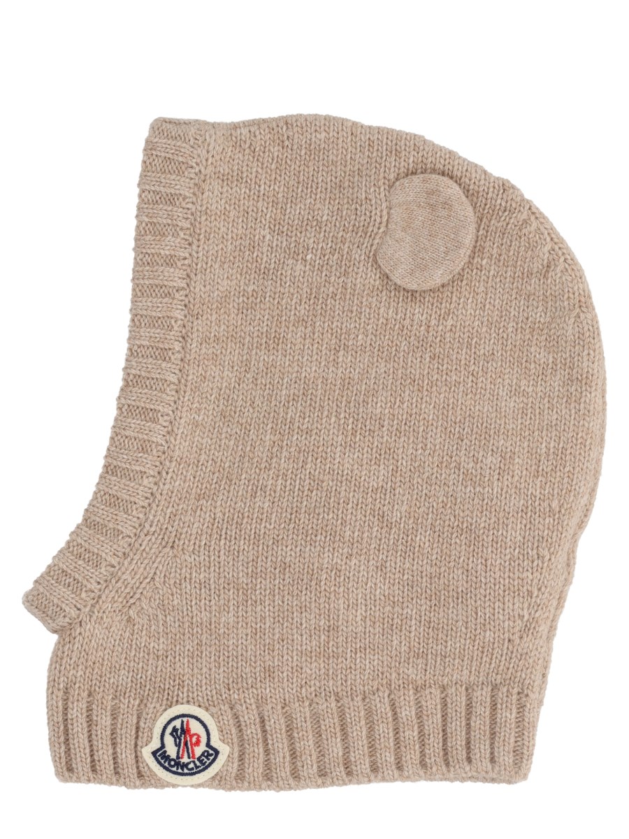BALACLAVA CON ORECCHIETTE E LOGO APPLICATO