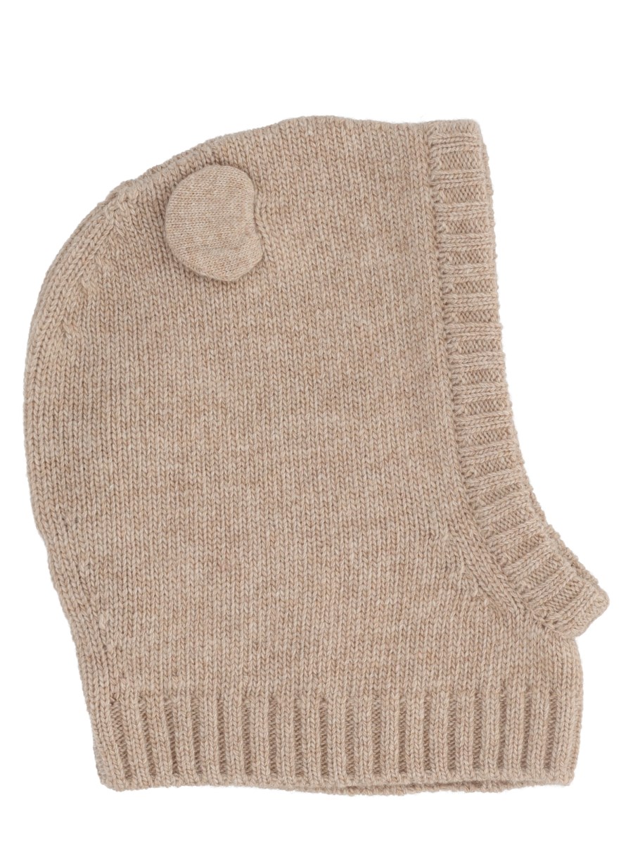 BALACLAVA CON ORECCHIETTE E LOGO APPLICATO