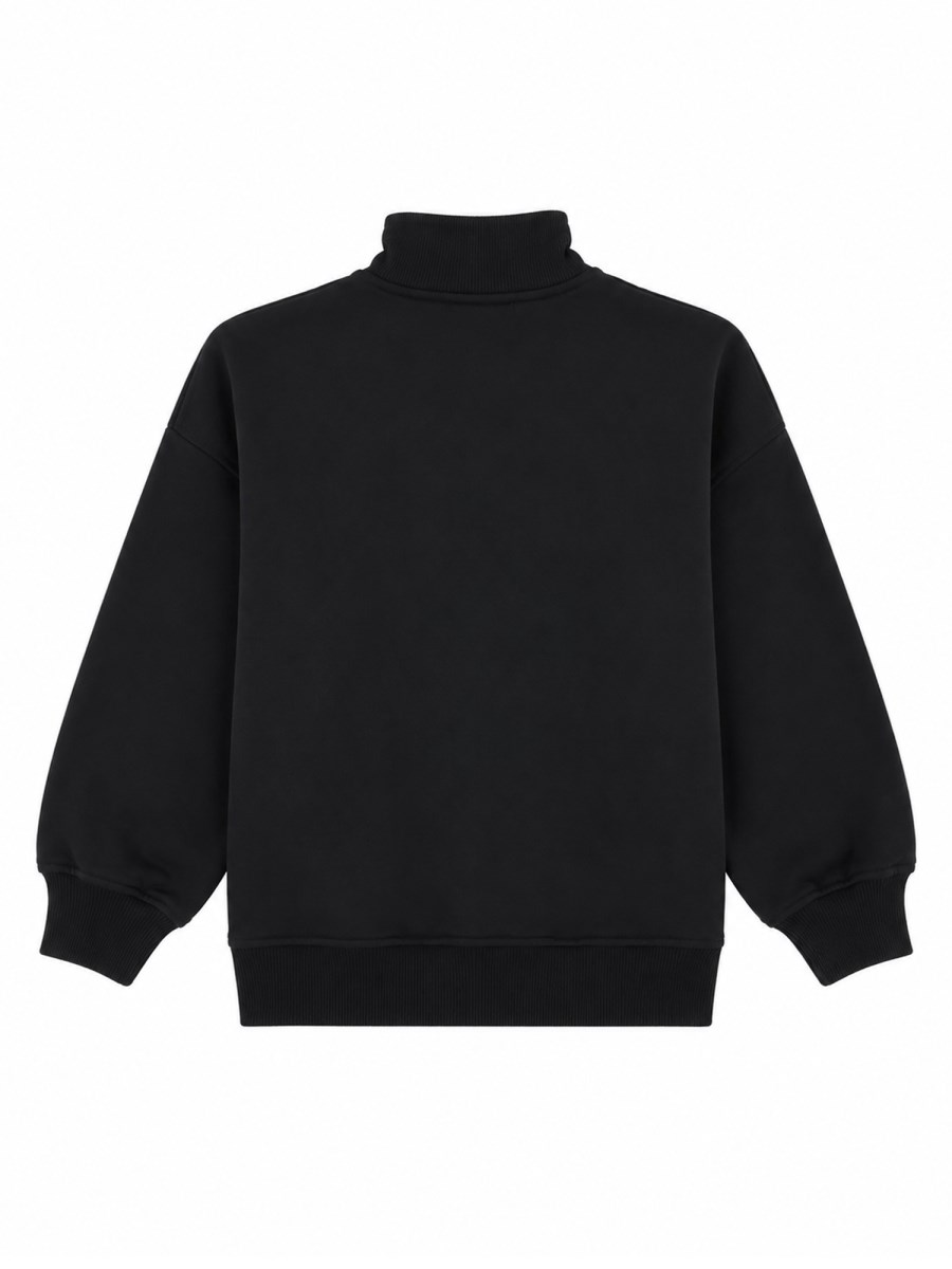 Felpa con chiusura a mezza zip e dettaglio teddy bear