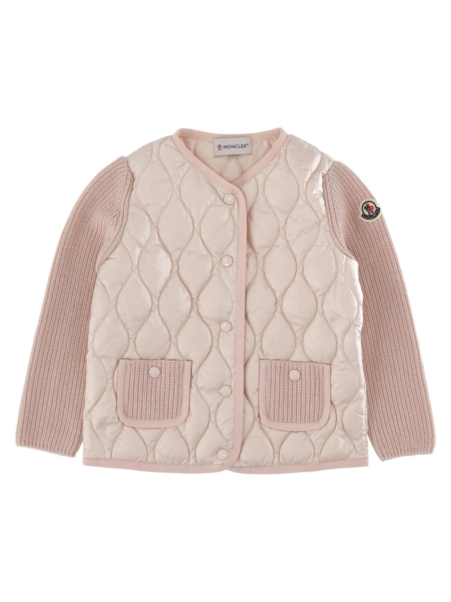CARDIGAN IMBOTTITO IN PIUMA IN LANA E CASHMERE