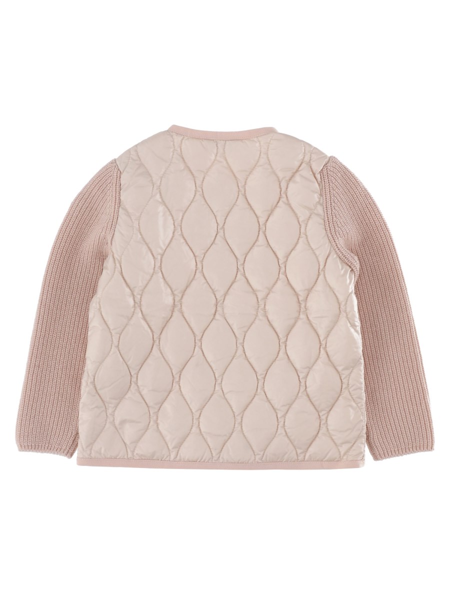 CARDIGAN IMBOTTITO IN PIUMA IN LANA E CASHMERE