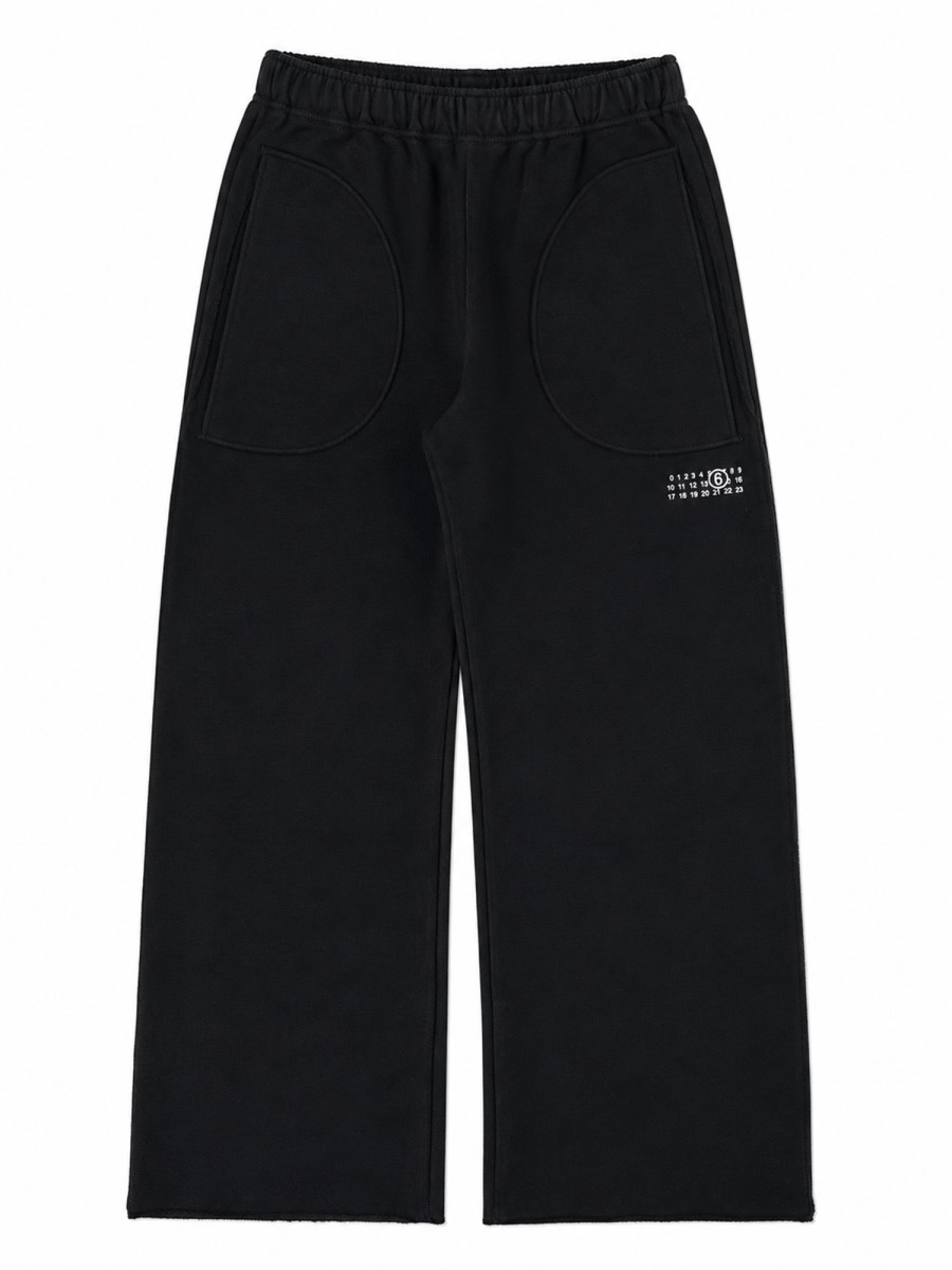 PANTALONE IN FELPA CON LOGO E ICONICA CUCITURA SUL RETRO