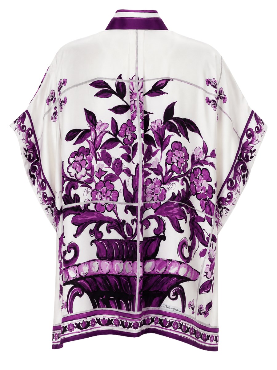 CAMICIA IN TWILL STAMPA MAIOLICA