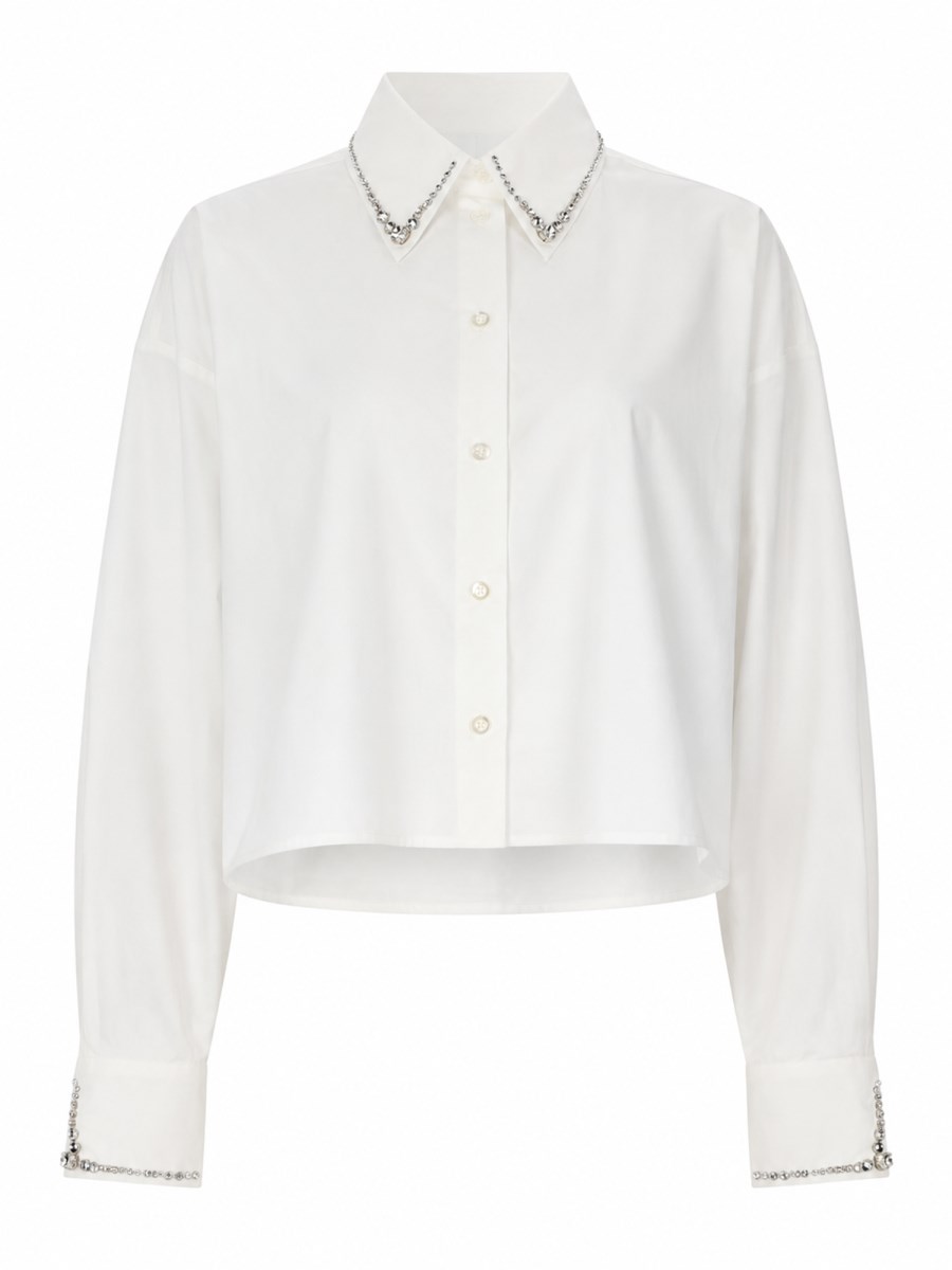 Camicia Cropped in Popeline