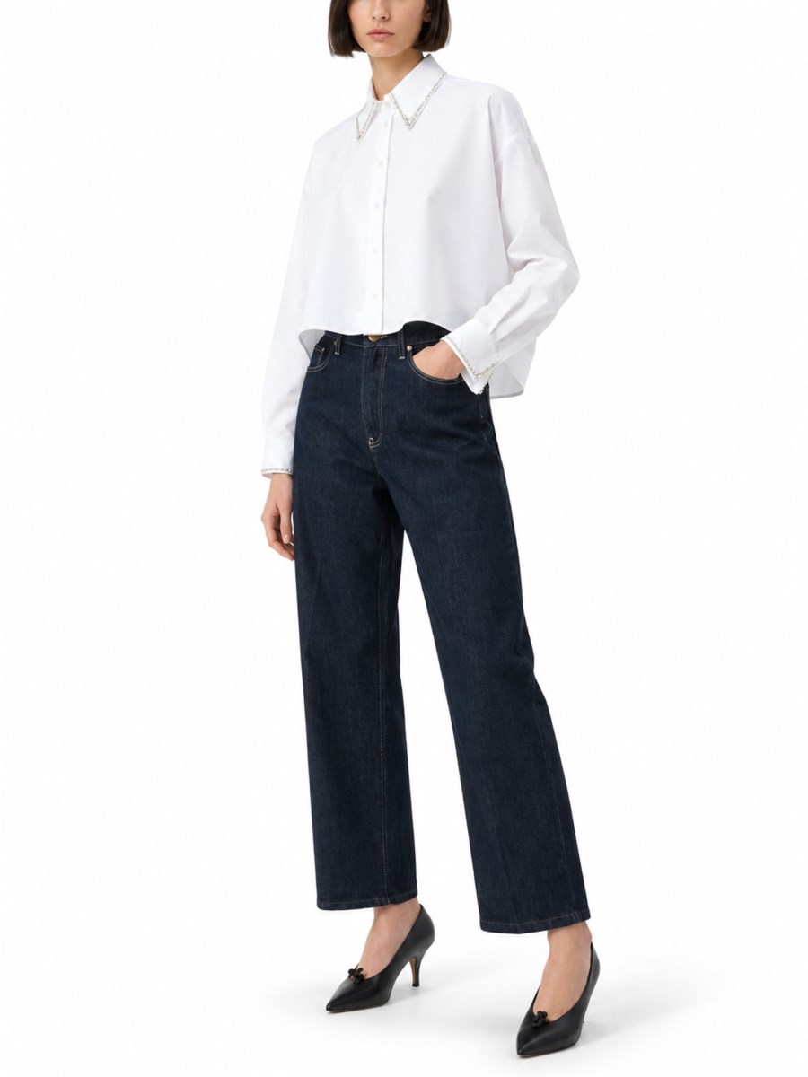 Camicia Cropped in Popeline