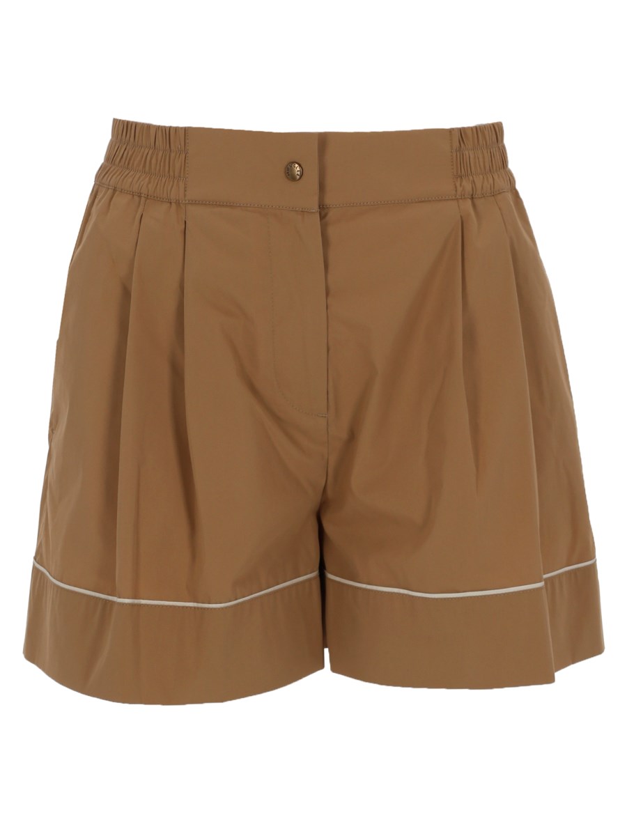 SHORTS A VITA ALTA IN MISTO COTONE