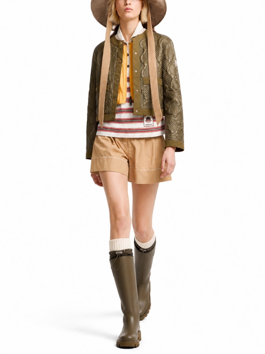 SHORTS A VITA ALTA IN MISTO COTONE