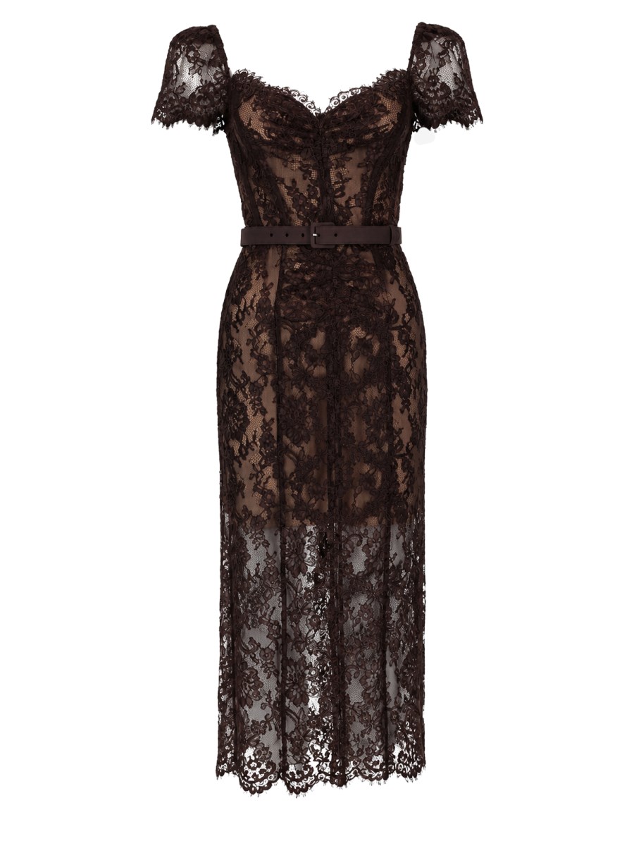 Abito Midi in Pizzo Floreale