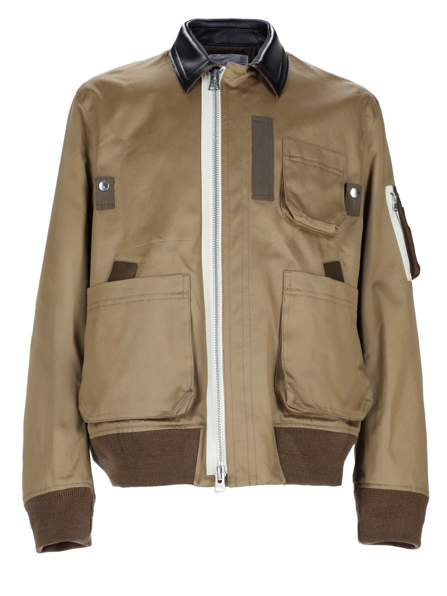 Giacca Blouson In Cotone Con Zip