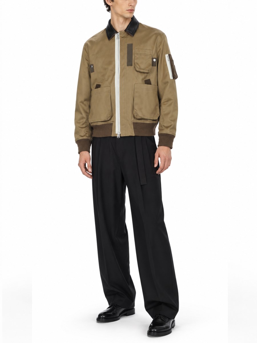 Giacca Blouson In Cotone Con Zip