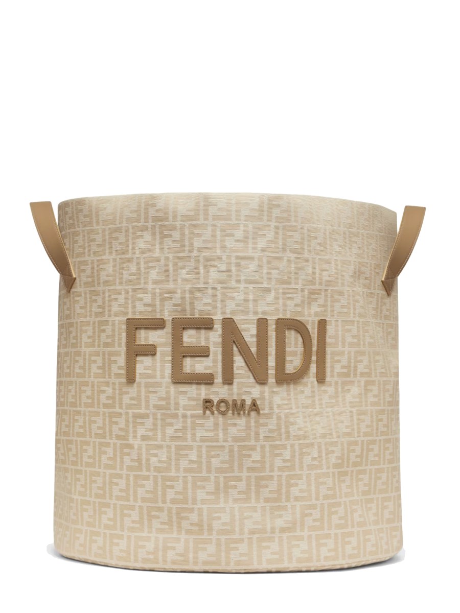 CESTA PORTA GIOCO IN TESSUTO JACQUARD CON LOGO FF ALLOVER