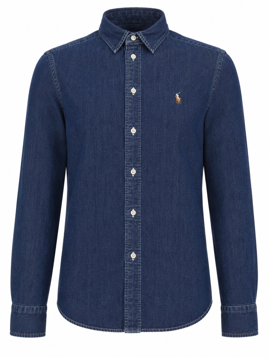 CAMICIA IN DENIM CON LOGO