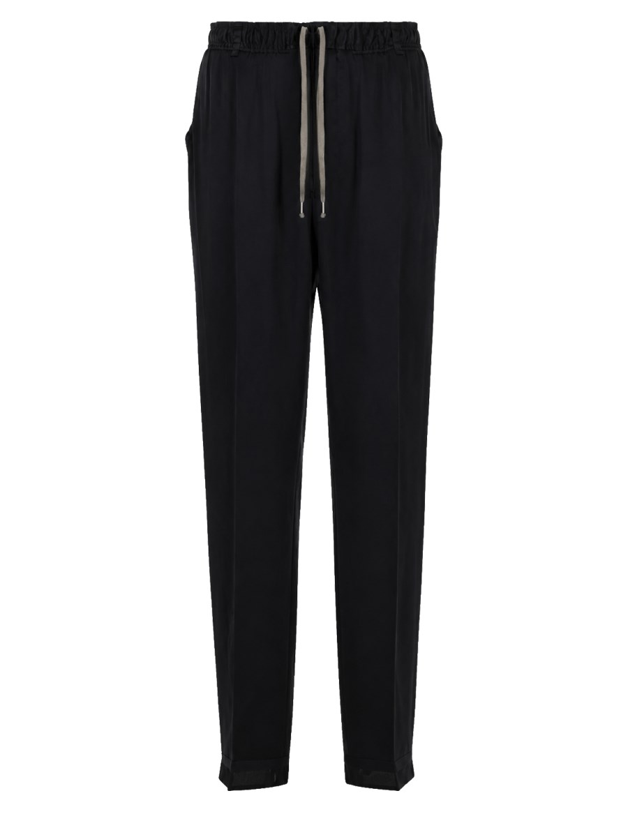 pantalone in raso con coulisse