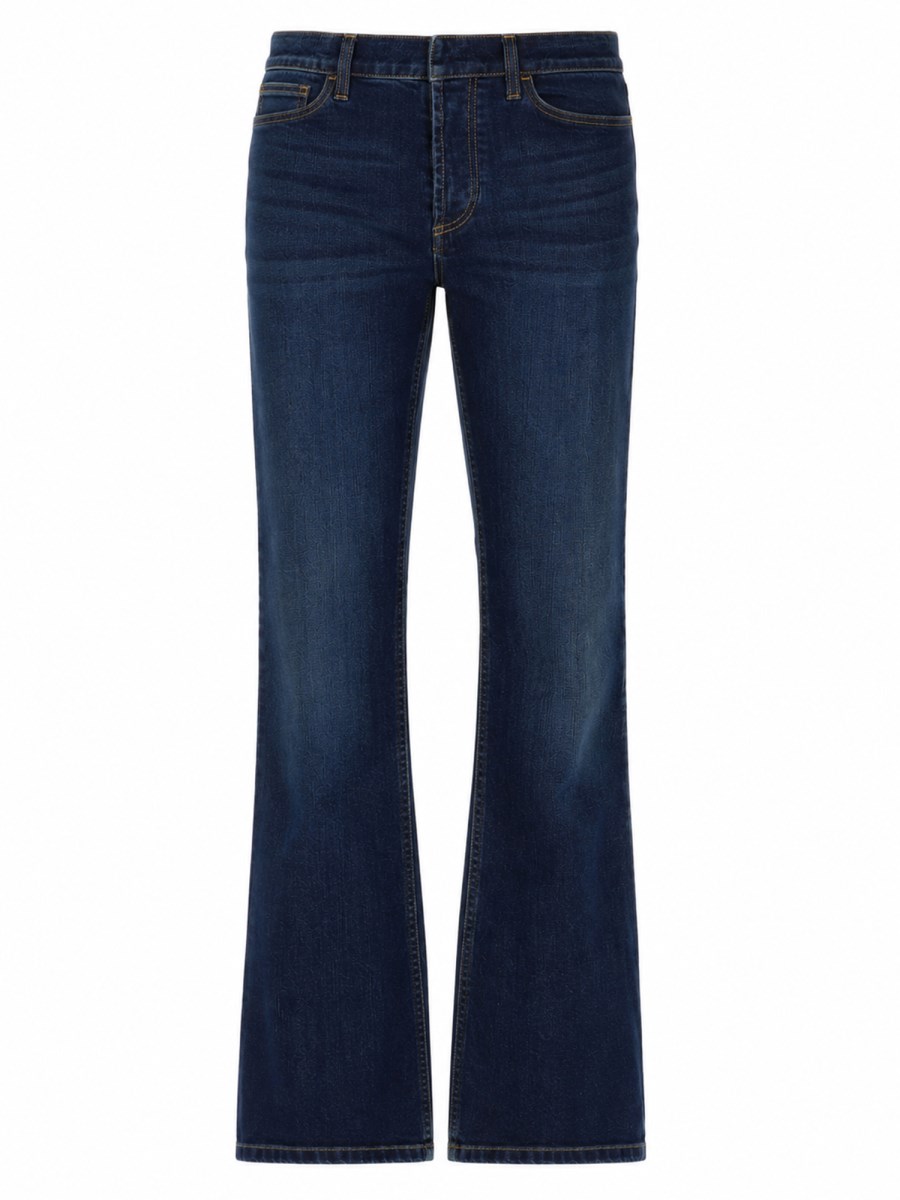 PANTALONE IN DENIM DI COTONE CON NASTRO WEB