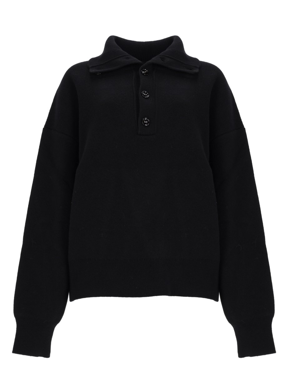 Maglia In Lana Con Bottoni